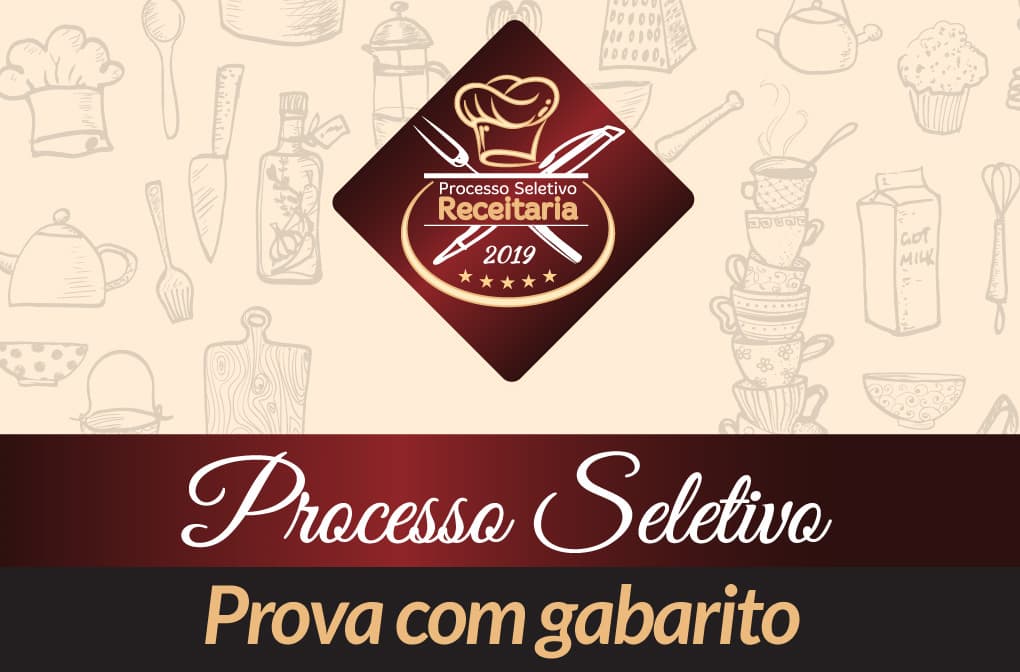 Processo Seletivo - Técnicas de Chef - 16/07/2019 - Prova