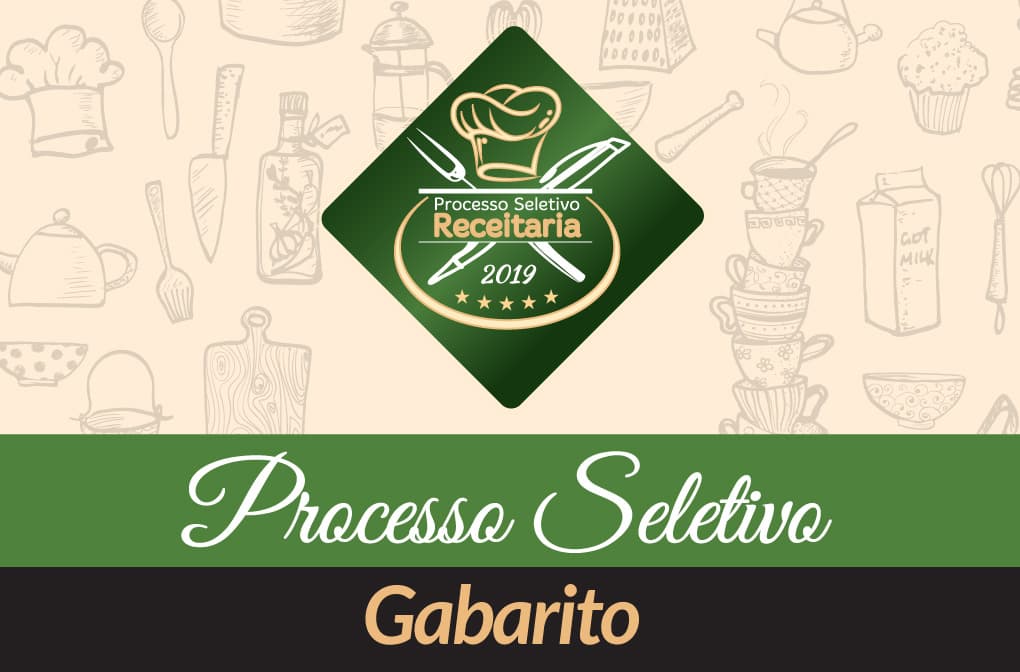 Processo Seletivo - Técnicas de Confeitaria - 07/2019 - Gabarito